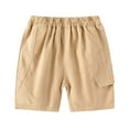 thumbnail image 2 of Shorts for Boys Summer Outfits Toddler Girls Boys Kids Sport Solid Casual Shorts Fashion Beach Cargo Pants Shorts, 2 of 9