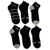 Fila Women's 6-Pack Mini Stripe Half Cushion Quarter Socks Black