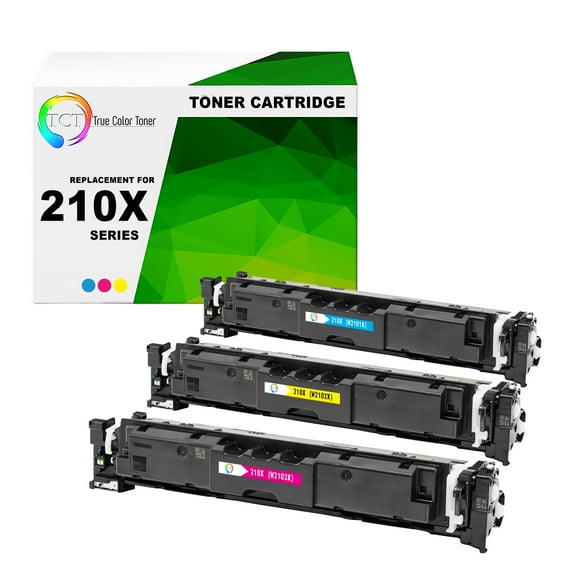 TCT 210X Color Toner Cartridge 3 Pack - Premium Compatible Replacement for HP 210X W2101X W2102X W2103X High Yield