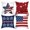A, variant on 4th of July Decorations Pillow Covers, Hwkond 4PC Pillow Set Independence Day Flag Four Piece Set Peach Skin Velvet Print Living Room Sofa Pillowcase Bedroom Cushion