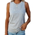 thumbnail image 1 of Fashion Loose Sleeveless Tops for Women Casual T Shirts Summer Beach Holiday Tank Tops Ladies Leisure Tunic Tee T-shirt Work Dailywear, 1 of 2