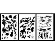 3Pack! Airbrush Camouflage Paint Stencils 14" (TACS, Multicam, Tiger Stripe)