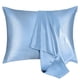 thumbnail image 3 of Funda de almohada de seda simulada para cabello y piel, suave, transpirable, suave y cómoda. Ambas fundas de almohada de seda helada con cremallera oculta., 3 of 5