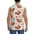 thumbnail image 4 of Goofa Forest Squirrel Nuts Printed Men's Sleeveless T-Shirt - Athletic Gym Workout Tank Top for Men - Moisture-Wicking, UPF 30+ Quick-Dry Muscle Tee-X-Large, 4 of 8