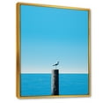 thumbnail image 2 of Designart "Minimalist Silent Seagull Skyline" Coastal Floater Framed Canvas Wall Art, 2 of 5