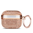 thumbnail image 3 of Bling Diamond Case for AirPods Pro 2nd Generation 2022 / Airpods Pro 2023, Glitter Accessories Sparkly Rhinestone Shockproof Cover Protective with Keychain for Women Girls,Pink, 3 of 9