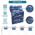 thumbnail image 5 of Table Runner Dresser Scarf 13 x 48 Inch Modern Ocean Blue Wavy Lines Table Runners Non-Slip Heat Kitchen Dining Table Decor for Indoor Outdoor Home Party Decoration, 5 of 7