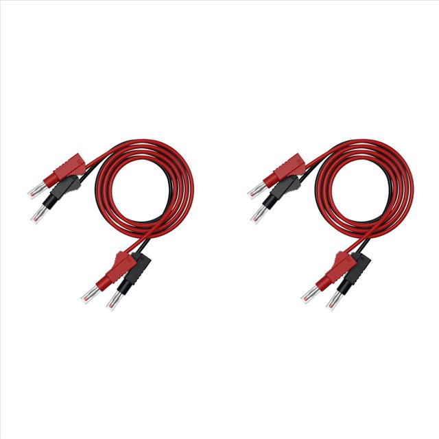 4 Uds. Cables de Prueba MultíMetro Cable Puente LíNea AláMbrica Seguridad 4Mm Conector Tipo Banana Herramienta de Prueba RetráCtil Rojo Negro