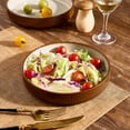 thumbnail image 3 of Famiware 4 Pieces 8.1" Stoneware Pasta Bowls, Microwave & Dishwasher Safe, Cream & Cocoa, 3 of 6