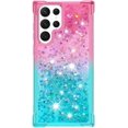 thumbnail image 2 of Liquid Case for Samsung Galaxy S21 Ultra, Glitter Bling Soft TPU Bumper Heavy Duty Shockproof Protective Cover Full Body Sparkle Flowing Case for Samsung Galaxy S21 Ultra Gradient Turquoise, 2 of 12