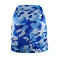 thumbnail image 4 of IROINNID Workout Shorts for Women Fake Two-piece Leggings Camouflage Sports Tight Yoga Shorts Skirt,Blue, 4 of 4