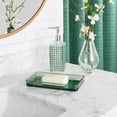 thumbnail image 2 of Mainstays 16-Piece Green Textured Solid Shower Curtain Bathroom Set – Green Fabric Curtain with Rug, Hooks, Soap Pump & Tray, 2 of 9