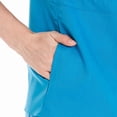 thumbnail image 5 of Unisex Solid Color Elastic Metal Zipper Scrub Set Short Sleeve Medical Uniform, 5 of 7