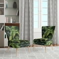 thumbnail image 2 of Designart "Fernes Dynamiques Vert et Noir Contraste II" Chaise d'Appoint Rembourrée - Fauteuil Moderne pour Chambre, 2 of 7