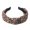Khaki, variant on Women Hairband Heart Print Knot Wide Band Leopard Pattern Elastic Anti-slip Retro Lightweight Hair Decoration Lady Hair Hoop Hair Accessory