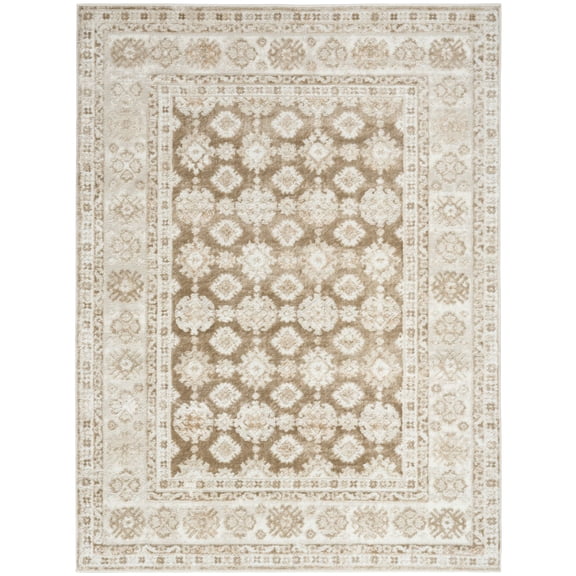 Nourison Dekor 5'3" x 7' Ivory Taupe Vintage Indoor Rug