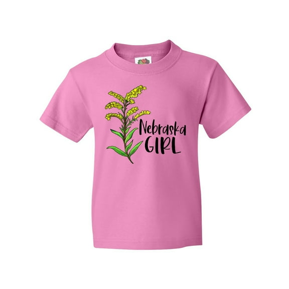 Inktastic Nebraska Girl Goldenrod Flower Youth T-Shirt