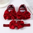 thumbnail image 4 of Huowey Baby Shoes with Hair Band Fashion Soft Soled Toddler Shoes Versatile Dress Flower Shoes Toddler Shoes, 4 of 4