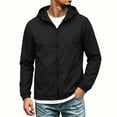 thumbnail image 2 of Men's Jackets Hooded Zip Up Casual Lightweight Windbreaker Jacket with Pockets Spring Fall Fashion Clothes, 2 of 9