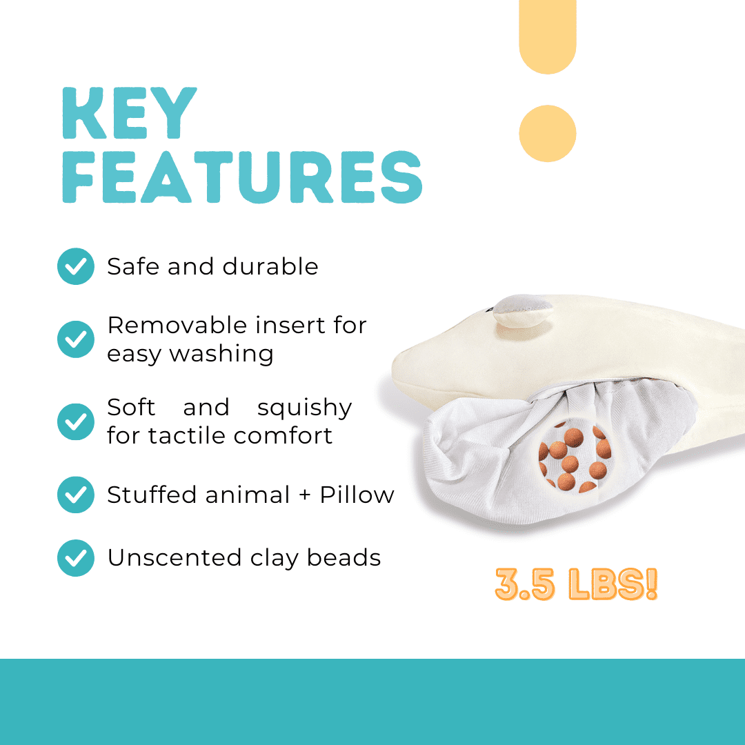AYOKA TOYS Weighted Stuffed Animals 3.5 lbs, 20" Dolphin Cute Soft and Huggable Plush Stuffed Animals, Kawaii Weighted Stuffed Animal Sensory Toy Plushies for Girls, Boys, and Adults (Gray)