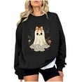 thumbnail image 2 of GaThRRgYP Women Plus Size Shirts,Fashion Women's Printed Casual Long Sleeve Ladies Loose Hoodless Sweatshirts Blouse Black M, 2 of 4