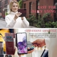thumbnail image 4 of Leather Case for Samsung Galaxy S20FE Card Slot Folio Flip Wallet Case for Samsung Galaxy S20FE Premium PU Magnetic Kickstand Cover Soft TPU Inner Case Red, 4 of 14