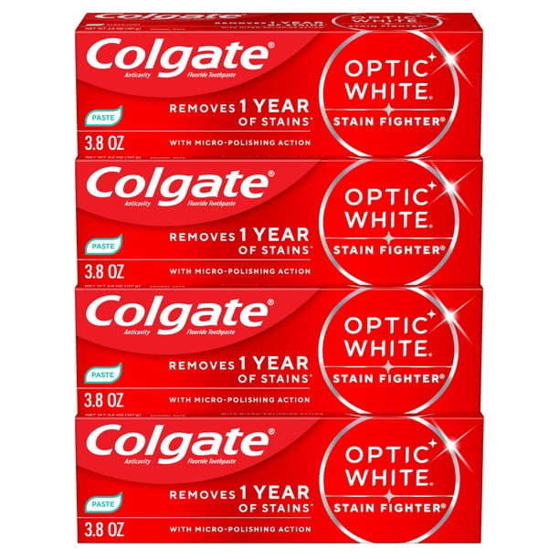 Pasta dental Colgate Optic White Stain Fighter 4x107 g