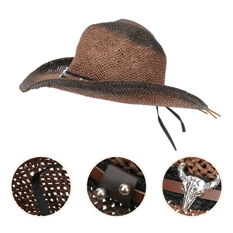 Etereauty Hat Hatssunbeach Snapback Wide Mens Summer Jazz Western