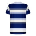 thumbnail image 4 of ZCFZJW Mens Fashion T-Shirts Casual Striped Print Summer Short Sleeve Round Neck Graphic Tees Shirt Tops Big and Tall Regular Fit Pullover Dark Blue XXXXXL, 4 of 5