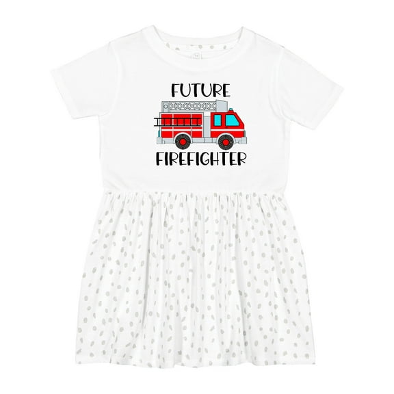 Inktastic Future Firefighter Red Fire Truck Engine Girls Toddler Dress