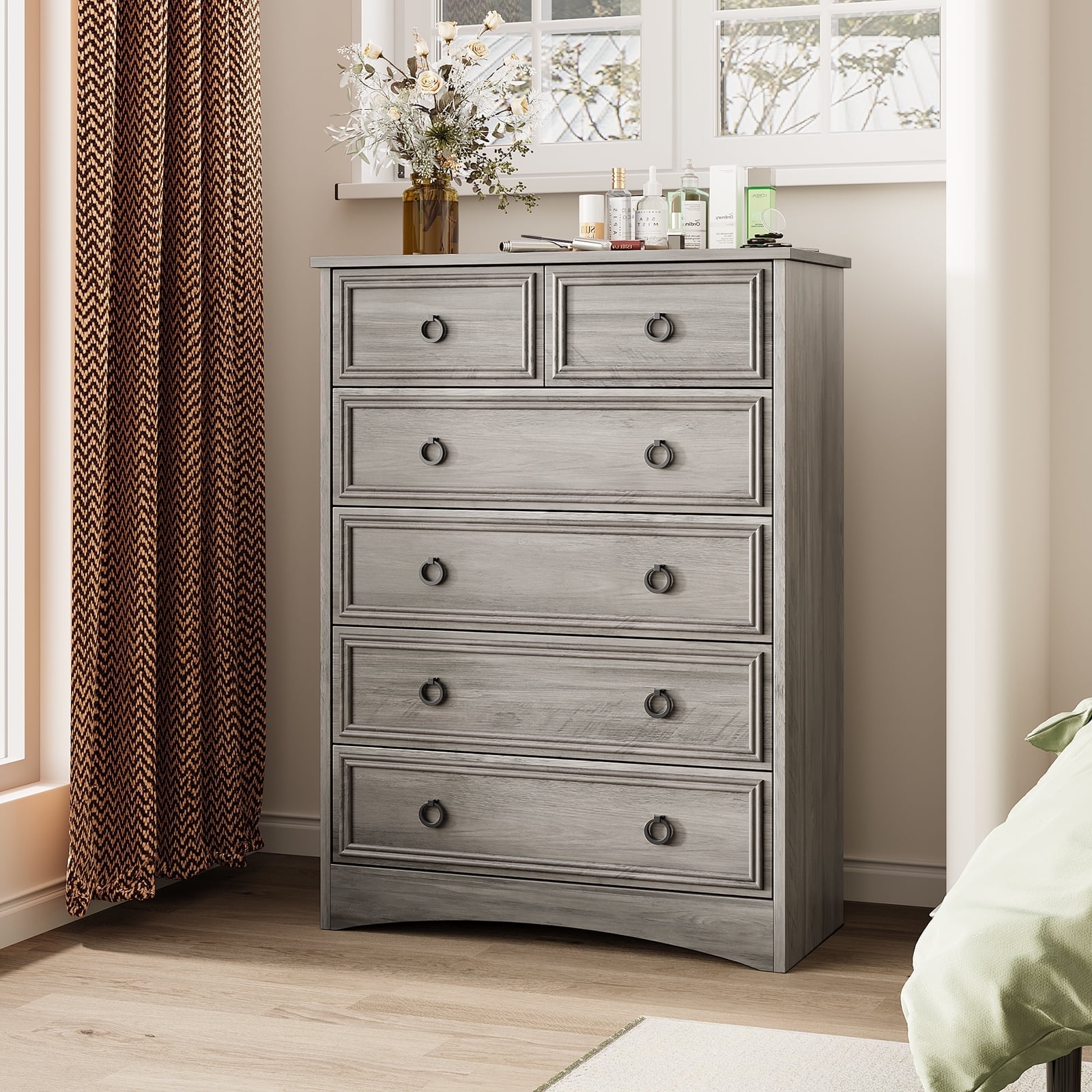 Winkalon Farmhouse 10 Drawer Dresser, 55" Long Dressers for Bedroom, Chest  of Drawers Closet Organizers and Storage Clothes for Living Room, Hallway,  Gray - Walmart.com