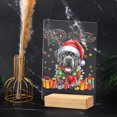 thumbnail image 4 of Merry Christmas Santa Cane Corso Scarf Twinkling Lights Xmas Holiday Acrylic Plaque Sign Ashwood Base Italian Mastiff Dog Lover Gifts Idea Home Desk Decor - 00022, 4 of 5