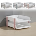 thumbnail image 1 of Nsxcdh Desktop File Storage Rack 2 Layer Plastic 10.24x13.27x8.66in Large Capacity Organizer for Home Office Classroom Document Holder Home Party Cute Decoration Favors for Kids, 1 of 7