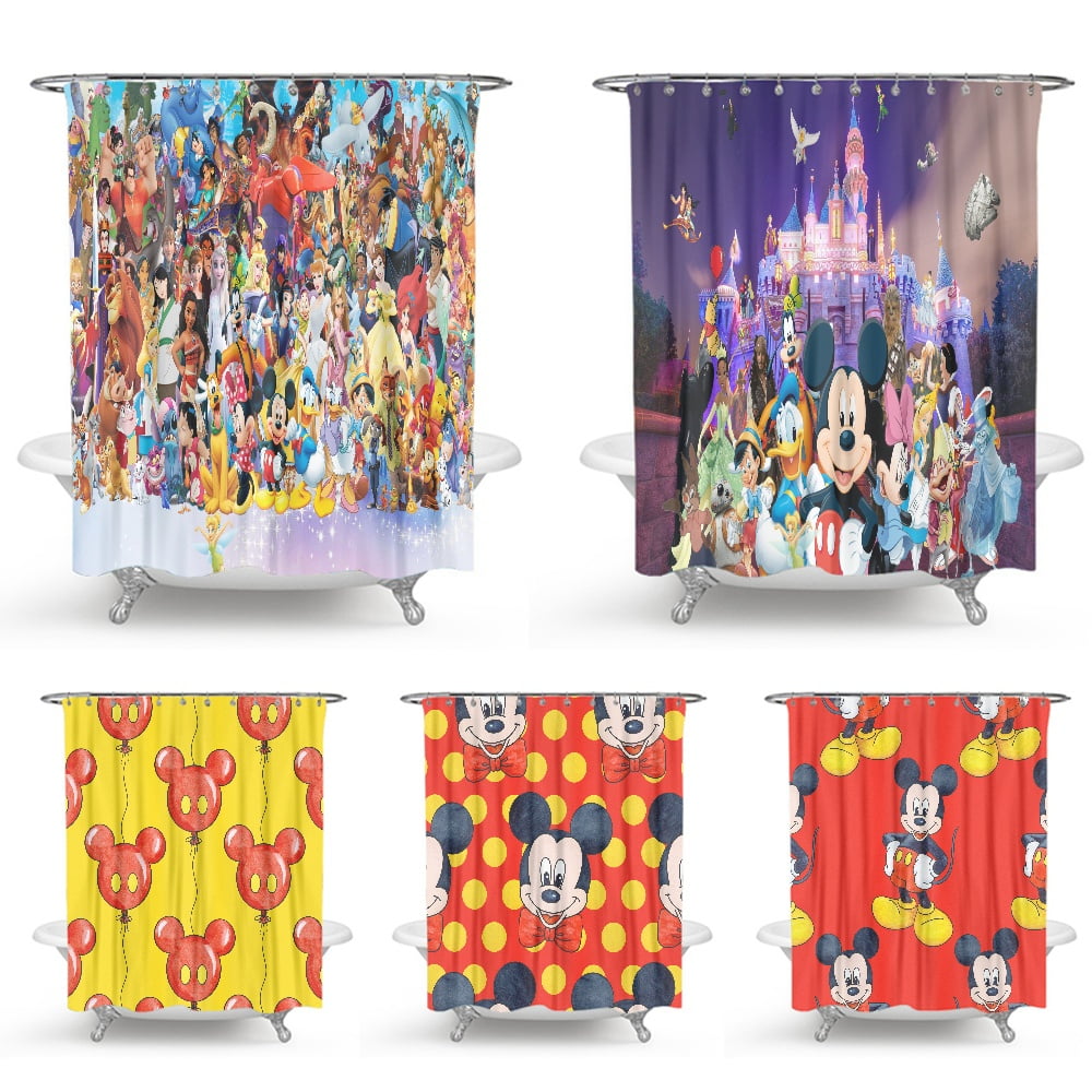 Mickey Mouse 72x72 Inch Bathroom Shower Curtain 3d Print Modern