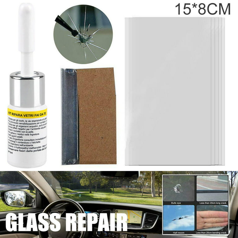 5-Pack Black Bottle Auto Glass Nano Repair Fluid Car Windshield Resin Crack  Tool