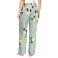 thumbnail image 3 of Picia Bees Womens Soft Woven Cotton Elastic Waistband Sleep Pajama Pant Lounge Sleep Pant With Pockets And Drawstring-X-Large, 3 of 9