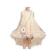 thumbnail image 1 of Vestido de Niña Beige Floral Bolso sin Mangas Princesa Fresco Vestido Veraniego Encantador 10 Años, 1 of 7