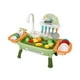 thumbnail image 2 of Jugar fregadero de juguete de ciclo de agua automático con lavaplatos eléctricos para niños de grifo jugando para niños niñas niñas Verde, 2 of 9