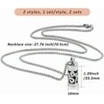 thumbnail image 2 of 2 Style Diffuser Oil Pendant Essential Oil Necklace Stainless Steel Perfume Diffuser Interchangeable Perfume Pads Aromatherapy Bottle Necklaces, 2 of 6