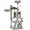 Light Gray, variant on RONG-3 Sturdy Cat Tree Tower Cozy Kitten Condo Durable Scratching Post with Soft Hammock Basket 54in Indoor Safe Interactive Pet Play Spot,Beige