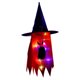 thumbnail image 1 of Guirnalda de luces LED con forma de sombrero de bruja fantasma para colgar en árboles, porches y patios al aire libre en Halloween, 1 of 8