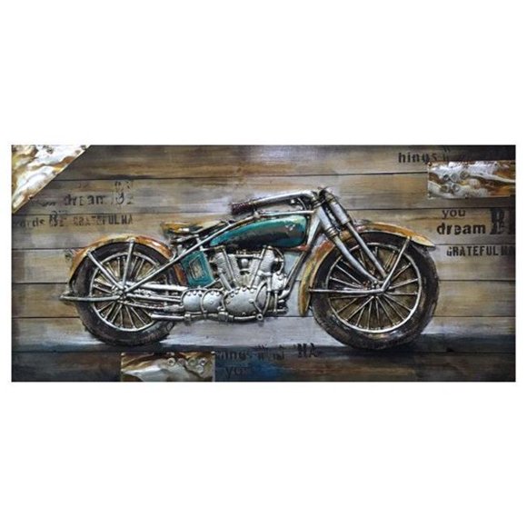 Yosemite Home Decor 3130049 Bike Passion I Wall Art on Wood, Mutlicolor
