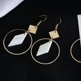 thumbnail image 1 of OUTAD Geometric Alloy Shell Earrings Joking Circle Earring Without Ear Hole Ear Clip, 1 of 3
