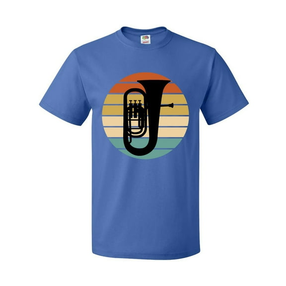 Inktastic Tuba Music Retro Sunset Silhouette T-Shirt