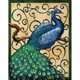 thumbnail image 3 of Brent, Paul 20x24 Black Modern Framed Museum Art Print Titled - Majestic Peacock I, 3 of 5