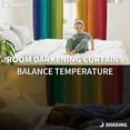 thumbnail image 5 of Rainbow Striped Blackout Curtains for Bedroom/Living Room, Thermal Insulated Kitchen Curtains, Colorful Gradients Modern Abstract Art Grommet Darkening Window Treatment Drapes 42"x63"x2, 5 of 8