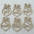 thumbnail image 2 of EUDIDV Xmas Decor Items 6Pcs Christmas Decorations Wooden Ornament Tree Hanging Tags Pendant Decor Holiday Hanging Decor, 2 of 6