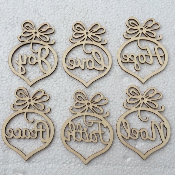 XGFHYJEH Christmas Ornaments for Tree, Christmas Tree Ornaments Decorations, 6Pcs Christmas Decorations Wooden Ornament Tree Hanging Tags Pendant Decor
