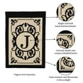 thumbnail image 5 of Evergreen Flag Cambridge Chic Letter J Monogram Applique Garden Flag - 12.5" Wide x 18" High, 5 of 5