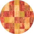 thumbnail image 1 of Ahgly Company Indoor Round Patchwork Orange Transitional Area Rugs, 6' Round, 1 of 1